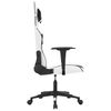 vidaXL Cadeira gaming couro artificial branco e preto