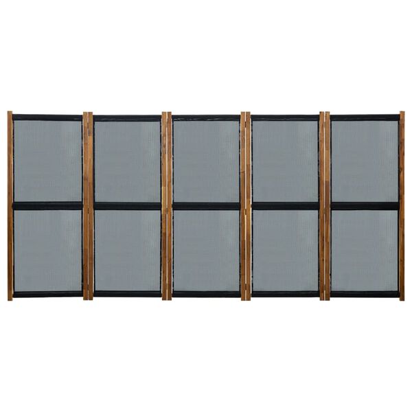 vidaXL Divis&oacute;ria com 5 pain&eacute;is 350x170 cm preto