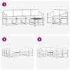 vidaXL Conjunto de Sof&aacute;s para Exterior 7 pcs Natural e Creme
