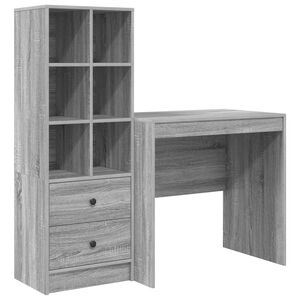 vidaXL Mesa Cinza Sonoma 125,5 x 50 x 127 cm 2 unid.