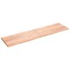 vidaXL Prateleira de parede 200x50x(2-4) cm carvalho tratado castanho