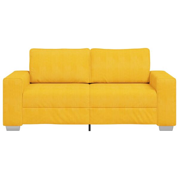 vidaXL Sof&aacute;-luvas 180x77x82 cm tecido corduroy amarelo-claro