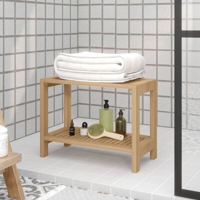 vidaXL Mesa de apoio p/ casa de banho madeira de teca maciça