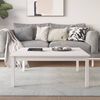vidaXL Mesa de centro 100x100x40 cm pinho maci&ccedil;o branco