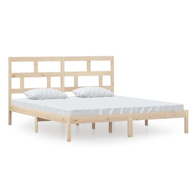 vidaXL Estrutura de cama 180x200 cm super king madeira maciça