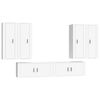 vidaXL Conjunto m&oacute;veis de TV 6 pcs madeira processada branco