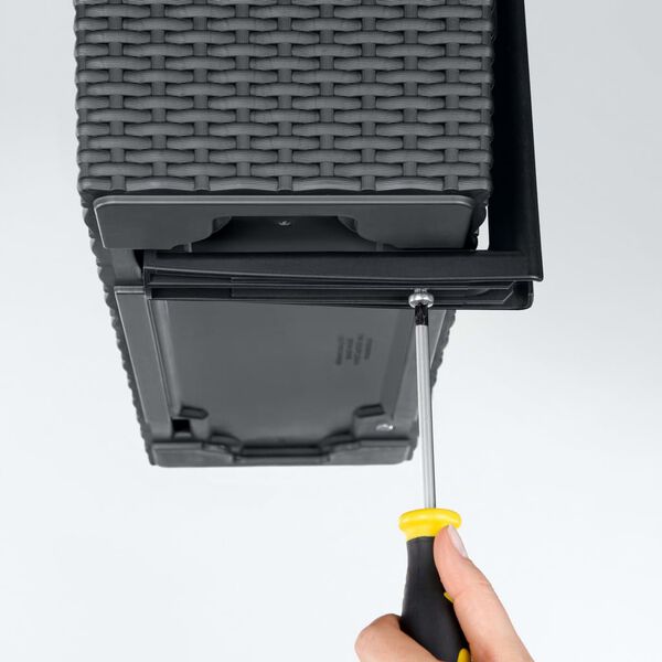 LECHUZA Suportes de vasos para varandas preto 19033