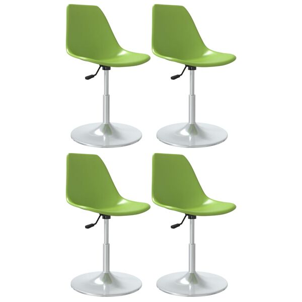 vidaXL Cadeiras de jantar girat&oacute;rias 4 pcs PP verde