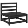 vidaXL Sofás de centro para jardim 3 pcs madeira de pinho maciço preto