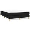 vidaXL Estrutura de cama com molas 140x200 cm tecido preto