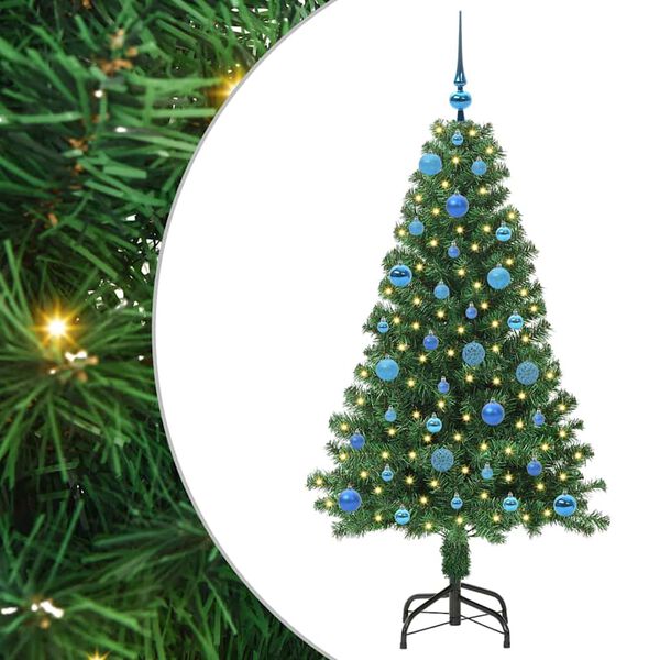 vidaXL &Aacute;rvore de Natal Artificial Verde 150 cm PVC, A&ccedil;o e Pl&aacute;stico