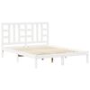 vidaXL Estrutura de cama king 150x200 cm madeira maci&ccedil;a branco