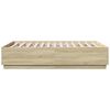 vidaXL Estrutura de cama 135x190 cm derivados madeira carvalho sonoma