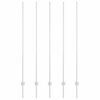 vidaXL Poste de Cerca Embutido 5 pcs Prateado 200 cm