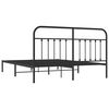 vidaXL Estrutura de cama com cabeceira 183x213 cm metal preto