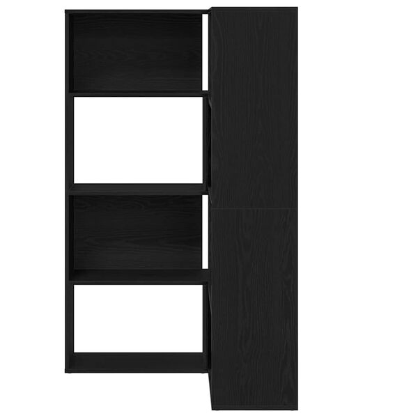 vidaXL Guarda-roupa 2 pcs Carvalho Preto 85 x 85 x 140 cm