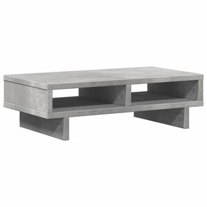 vidaXL Suporte monitor 50x27x15 cm derivados madeira cinzento cimento