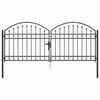 vidaXL Port&atilde;o de Cerca ASSEN 301 x 175,5 cm A&ccedil;o Cinzeto Tranc&aacute;vel