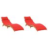 vidaXL Espregui&ccedil;adeiras com almofad&otilde;es 2 pcs ac&aacute;cia maci&ccedil;a vermelho