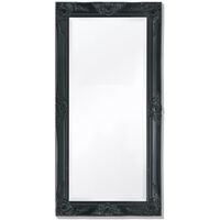 vidaXL Espelho de parede, estilo barroco, 100x50 cm, preto