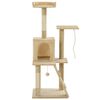 vidaXL &Aacute;rvore para gatos c/ postes arranhadores sisal 120 cm bege