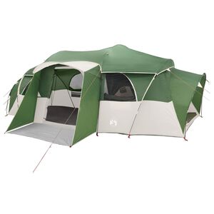 vidaXL Barraca Familiar com Cobertura Imperme&aacute;vel Verde 10 pessoas