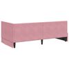vidaXL Estrutura de Cama de Canto Rosa 90 cm x 200 cm Veludo