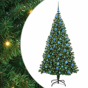 vidaXL &Aacute;rvore de Natal Artificial Verde 180 cm PVC, A&ccedil;o e Pl&aacute;stico