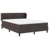 vidaXL Cama Box com colch&atilde;o Marrom Escuro 160 x 200 cm tecido