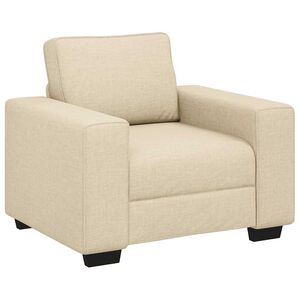 vidaXL Poltrona 100x77x82 cm tecido cor creme
