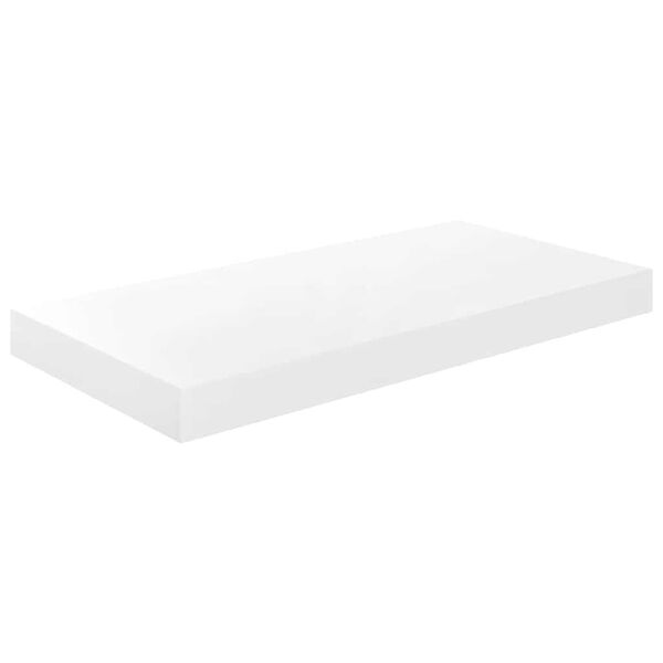 vidaXL Prateleira de parede suspensa 50x23x3,8 cm MDF branco