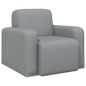 vidaXL poltrona Cinzento-claro Tecido