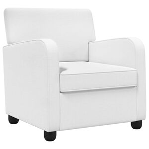 vidaXL poltrona Branco Tecido