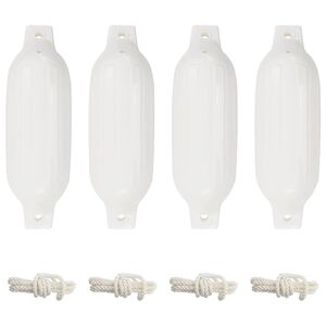 vidaXL Para-choques para barco 4 pcs &Oslash; 11x40 cm PVC branco
