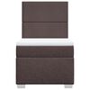 vidaXL Cama com molas/colch&atilde;o 90x190 cm tecido castanho-escuro