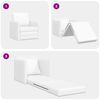 vidaXL Sof&aacute;-Cama Dobr&aacute;vel Branco 74 x 77 x 81 cm PVC