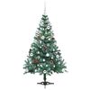 vidaXL &Aacute;rvore de Natal Artificial com 150 LEDs Verde 150 cm PVC e A&ccedil;o