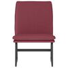 vidaXL Cadeira lounge 52x75x76 cm tecido vermelho tinto