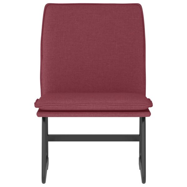 vidaXL Cadeira lounge 52x75x76 cm tecido vermelho tinto