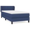 vidaXL Cama com molas/colch&atilde;o 90x200 cm tecido azul