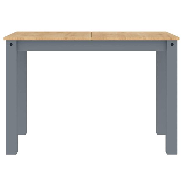 vidaXL Mesa de jantar Panama 112x60x75 cm pinho maci&ccedil;o cinzento