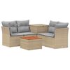 vidaXL Conjunto de Sof&aacute;s 6 unid. Bege e Cinza Claro