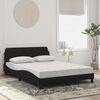vidaXL Cama com colch&atilde;o Dover 140x190 cm veludo preto