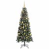 vidaXL &Aacute;rvore de Natal Artificial Verde 180 cm PVC, Pl&aacute;stico e A&ccedil;o