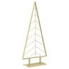 vidaXL &Aacute;rvore de Natal de metal com suporte KUOPIO 150 cm A&ccedil;o Ouro