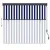 vidaXL Estore de rolo para exterior 160x250 cm azul e branco