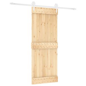 vidaXL Porta Deslizante 80 x 210 cm Natural e Branco