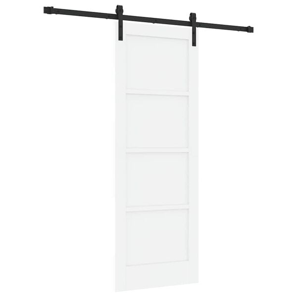 vidaXL Porta Deslizante Branco e Preto 73,5 x 198,5 cm