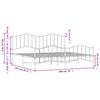 vidaXL Estrutura de cama com cabeceira e p&eacute;s 193x203 cm metal preto