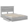 vidaXL Cama com Armazenamento com cabeceira Cinza Sonoma 140 x 200 cm
